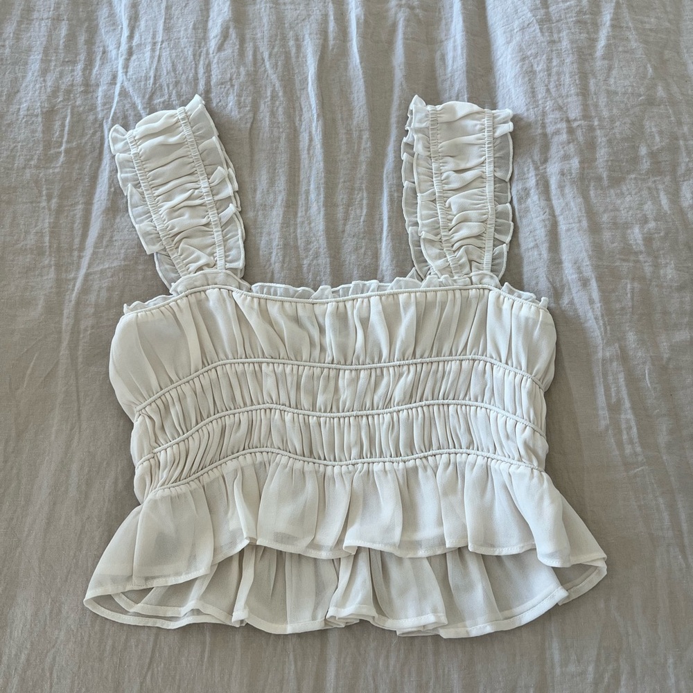 Astr Cream Ruffled Blouse - Picture 4 of 4